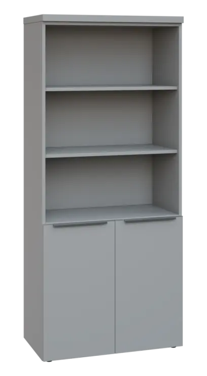 SIN 5 - 8DN3 kancelářská skříň, 2-dveřová/nika, 1820x800x400, šedá